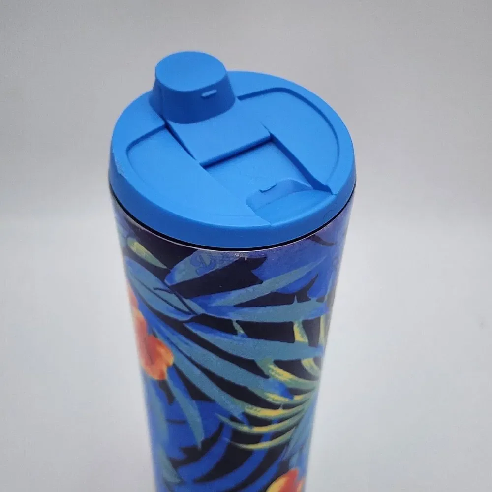 Dutch Brothers‎ Flight-Floral 28 oz Tumbler Tropical Habiscus Flowers Dble Wall